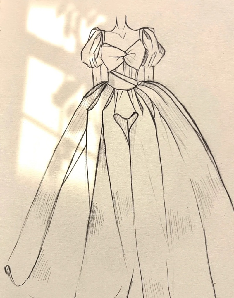 vẽ váy công chúa 4