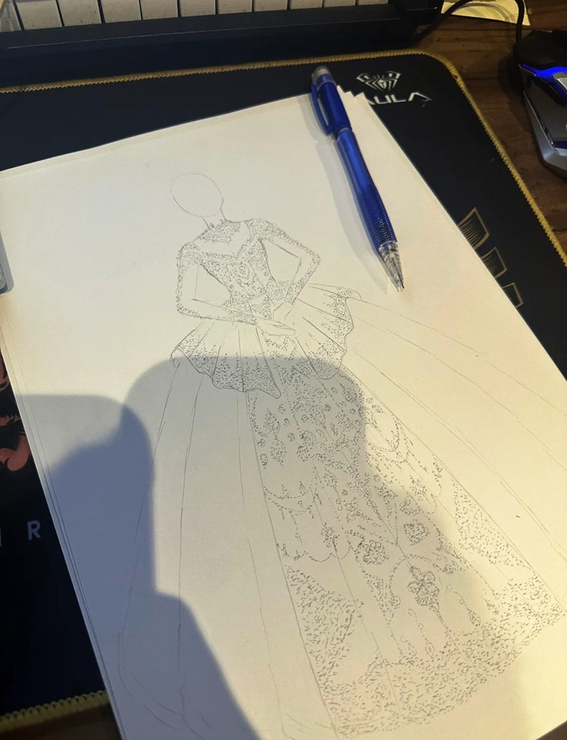 vẽ váy công chúa 40