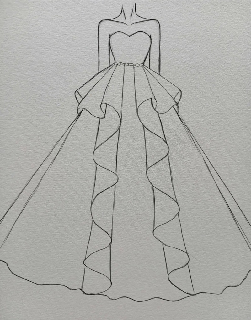 vẽ váy công chúa 5