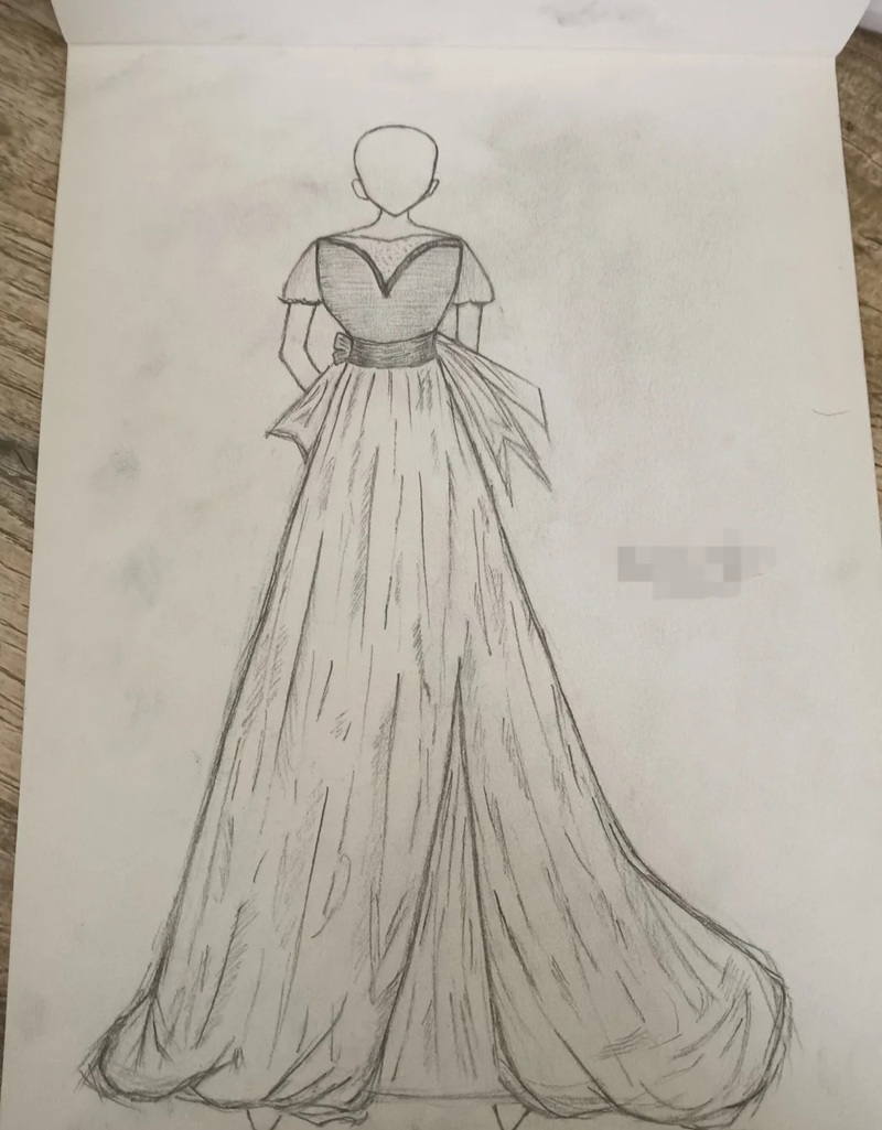 vẽ váy cưới 16