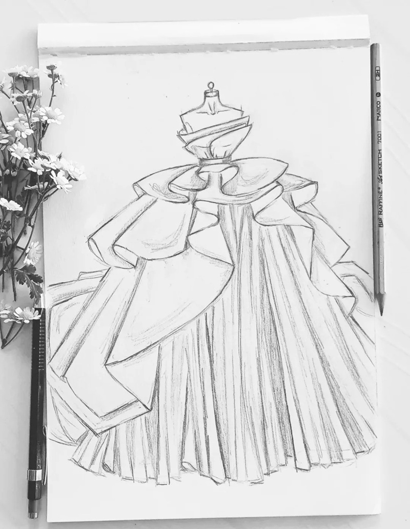 vẽ váy cưới 18