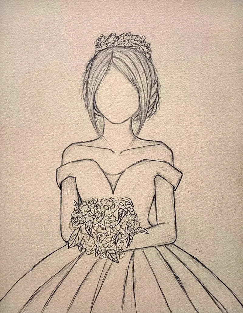 vẽ váy cưới 21