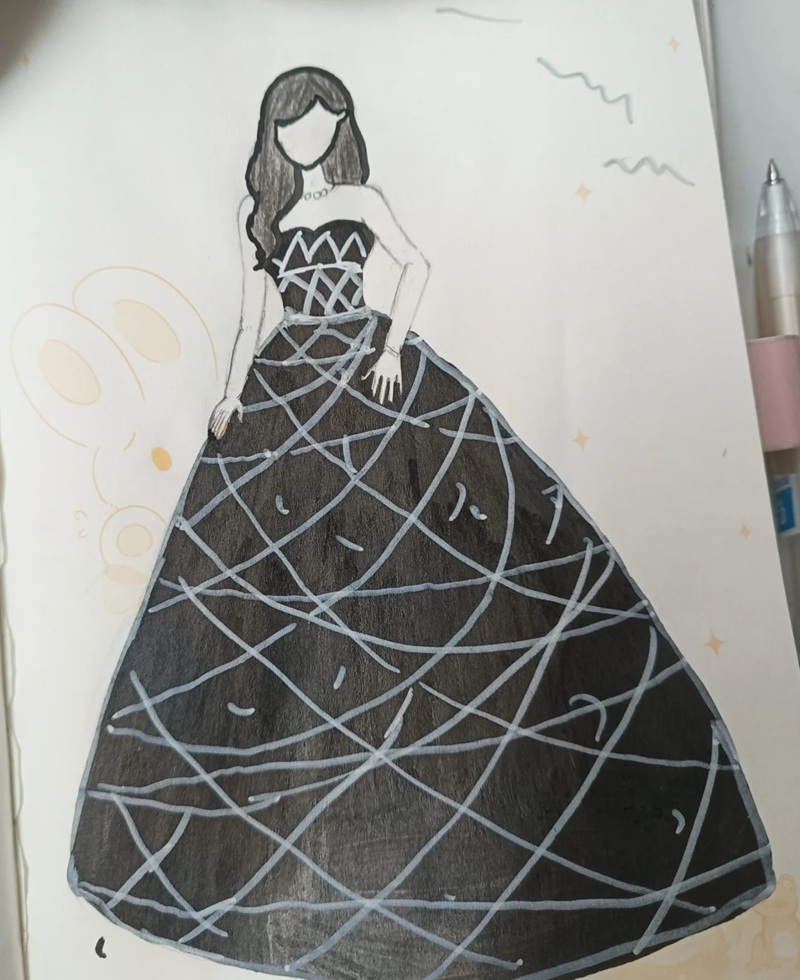 vẽ váy cưới 22