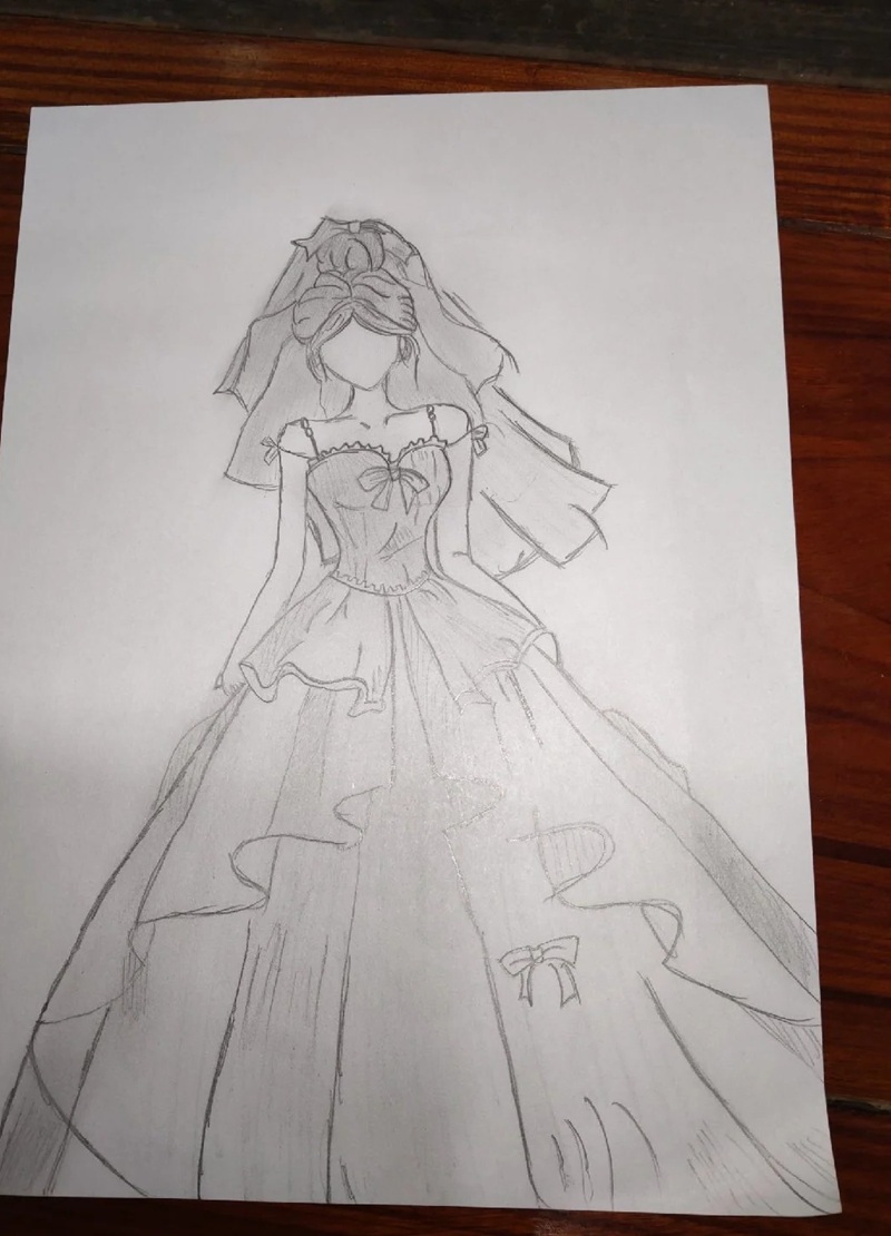 vẽ váy cưới 28