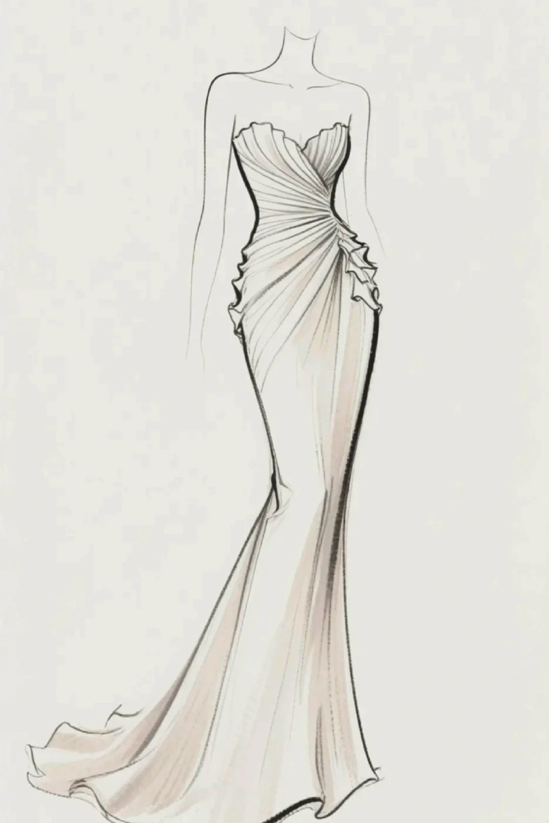 vẽ váy cưới 32