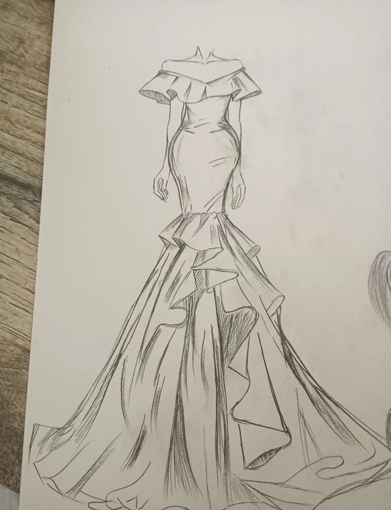 vẽ váy dạ hội 11