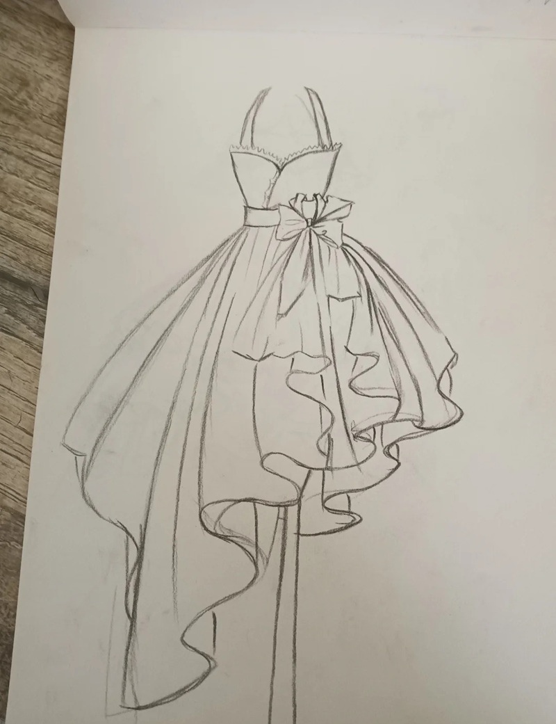 vẽ váy dạ hội 12