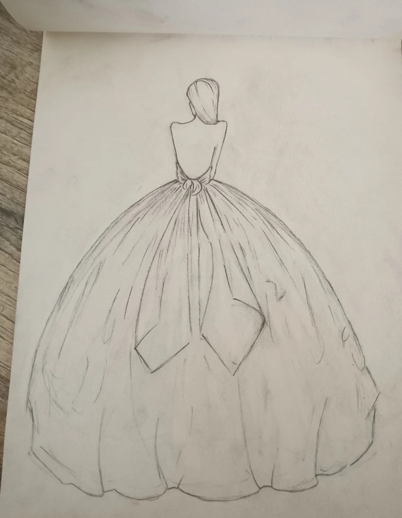 vẽ váy dạ hội 14