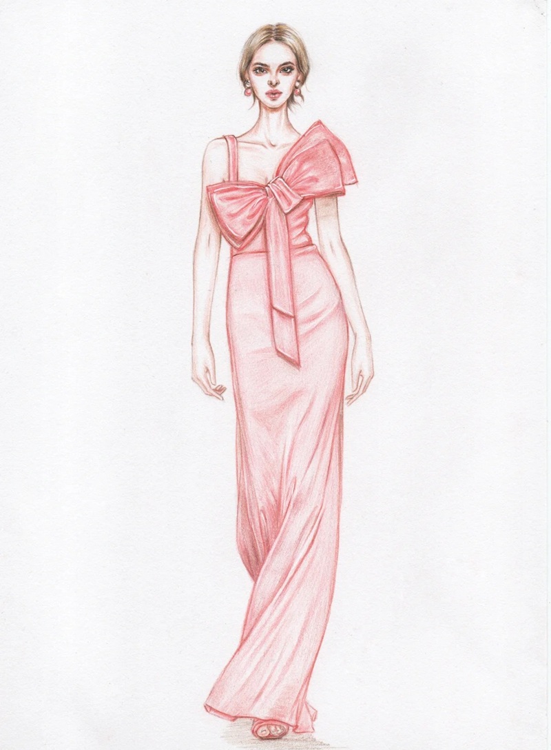 vẽ váy dạ hội 17