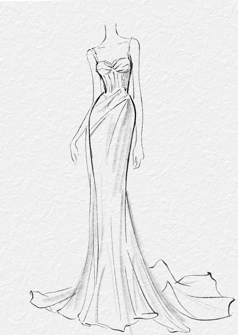 vẽ váy dạ hội 30