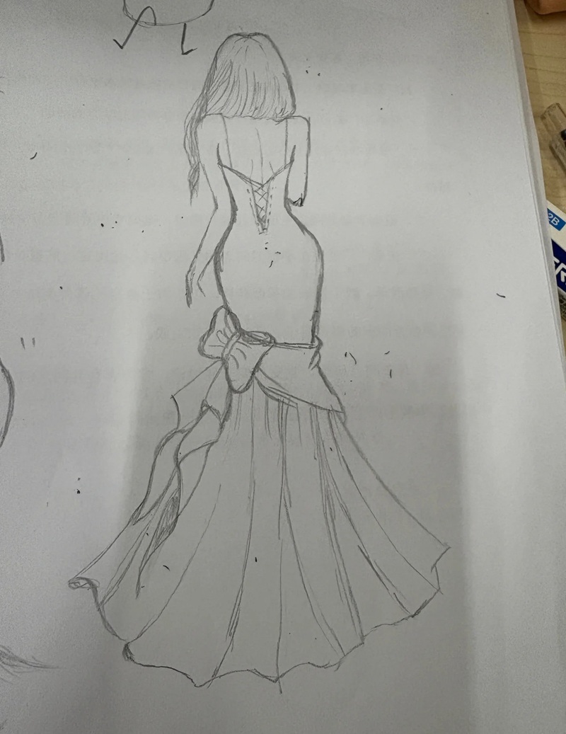 vẽ váy dạ hội 34