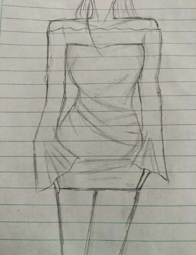 vẽ váy dạ hội 35