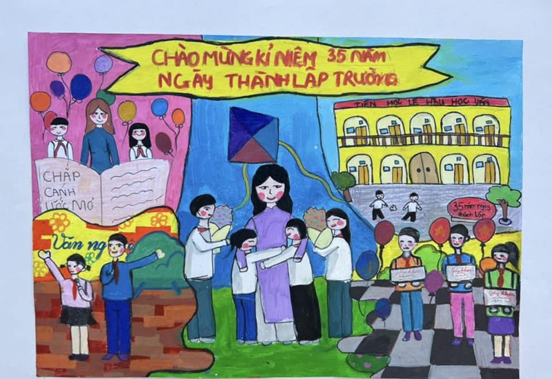 tranh vẽ cô giáo 16