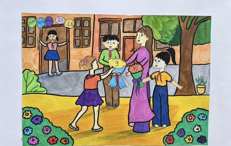 tranh vẽ cô giáo 20