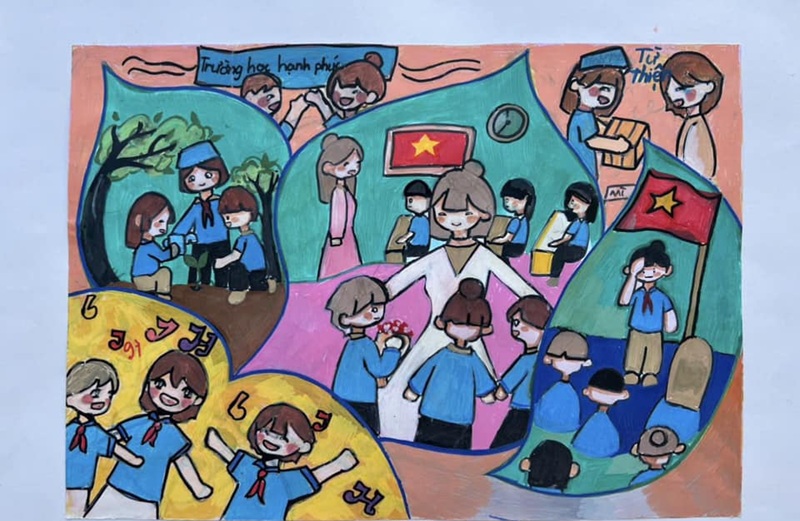 tranh vẽ cô giáo 25