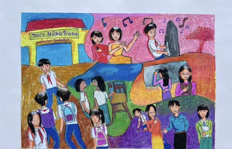 tranh vẽ cô giáo 27