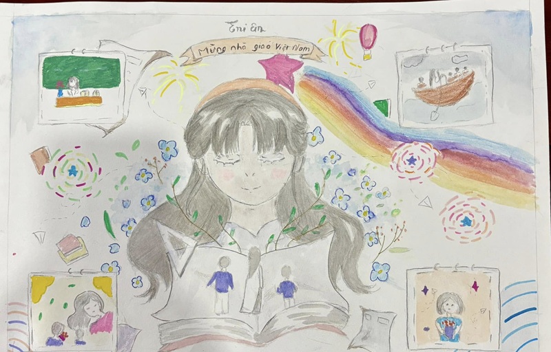 tranh vẽ cô giáo 34