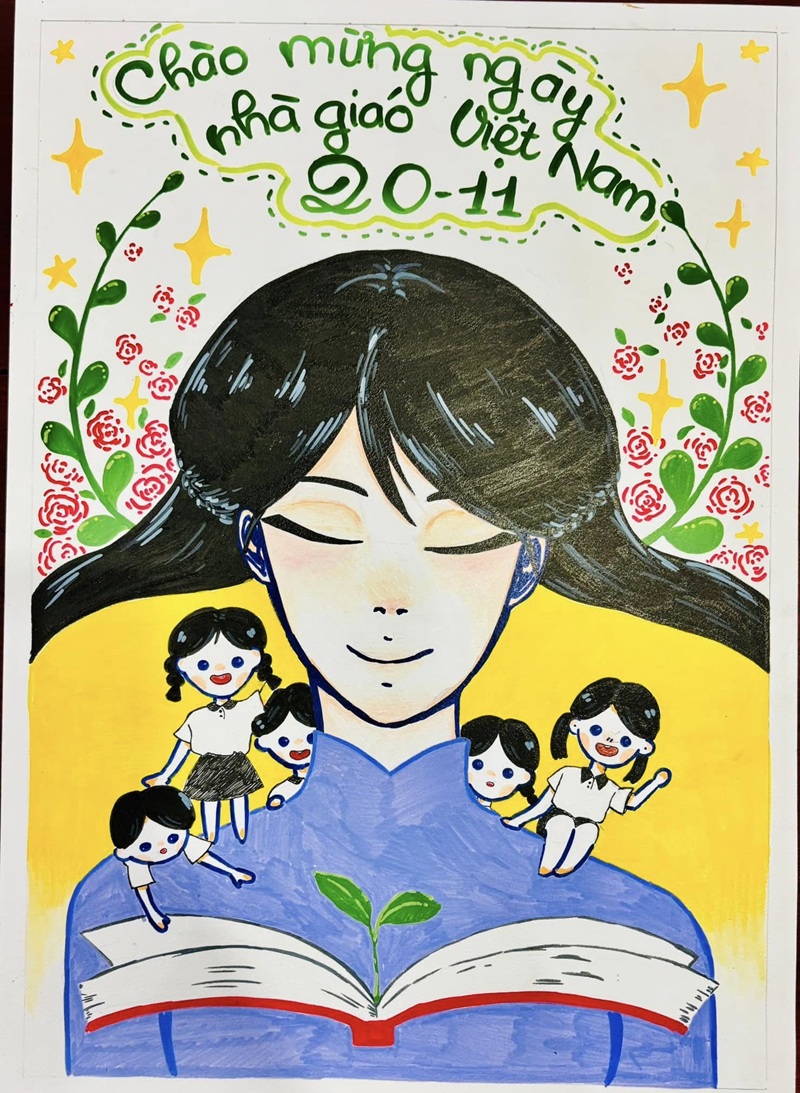 tranh vẽ cô giáo 35