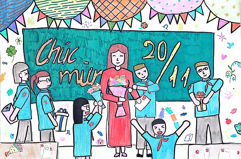 tranh vẽ cô giáo 36