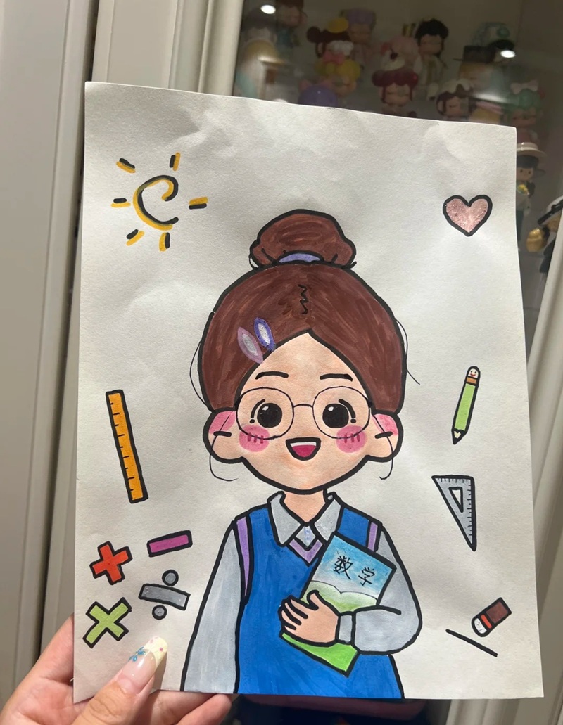 tranh vẽ cô giáo 37