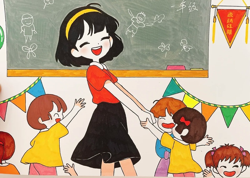 tranh vẽ cô giáo 39