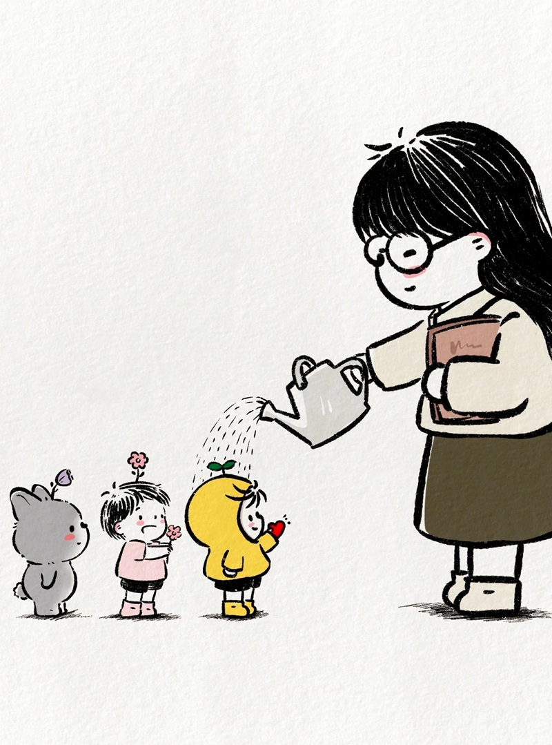 tranh vẽ cô giáo 41