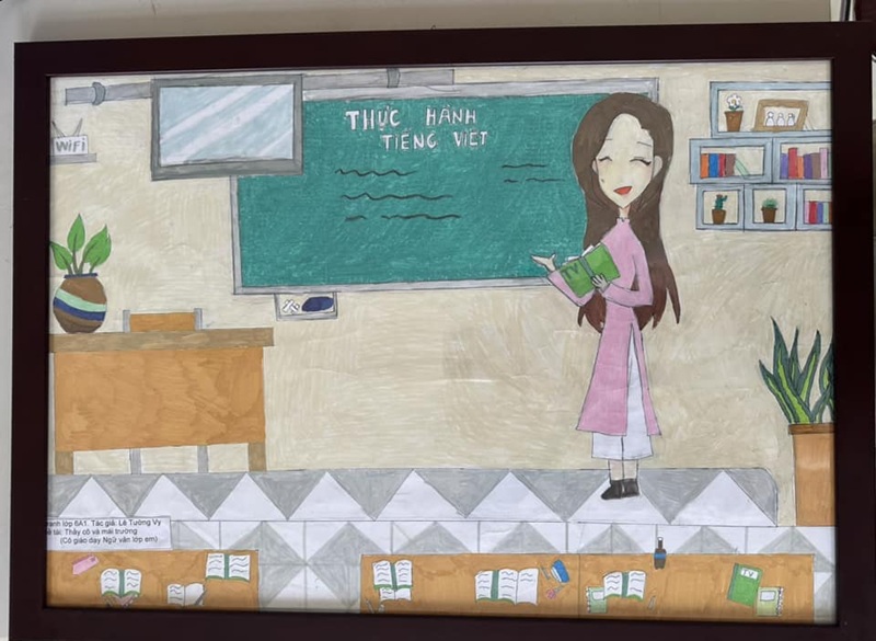 tranh vẽ cô giáo 9